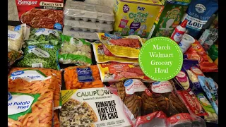 March Walmart Grocery Haul and Monthly Meal Plan