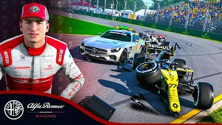 9 СХОДОВ В ПЕРВОЙ ГОНКЕ - КАРЬЕРА F1 2020 #125