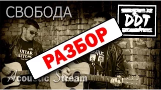 ДДТ - Песня о свободе / Разбор на гитаре/ Аккорды и бой / Acoustic Stream