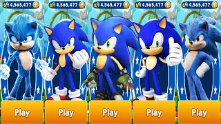 Sonic Dash - Sonic vs Movie Sonic vs Boscage Maze Sonic - All Characters Fully Upgraded Run Gameplay