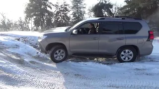 Prado 150 по снегу, Nokian rotiiva AT тест.