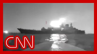 Ukrainian sea drone attacks Russian Navy ship in Black Sea