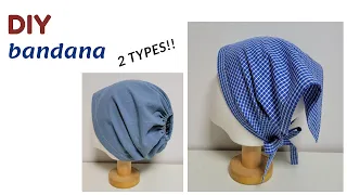 DIY 누구나 만들수 있는 아주 쉬운 두건 만들기/Making a very easy bandana that anyone can make/헤어스카프/hair scarf