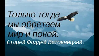 Дайте дело своему уму. Старец Фаддей Витовницкий.