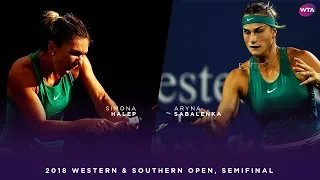 Simona Halep vs. Aryna Sabalenka | 2018 Western & Southern Open Semifinal | WTA Highlights