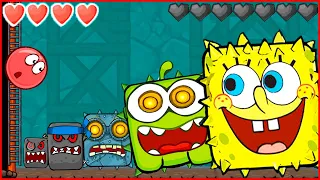 Red Ball 4 Om Nom Mod vs Boss.Volume 1-3-5 all level.Красный шарик 4 мод на ам няма