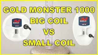 Minelab Gold Monster 1000 Depth Test - Big Coil VS Small Coil