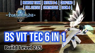 BS VIT + TEC 6 in 1 Build Level 235 | Blacksmith & Synthesist on Yourself - Toram Online