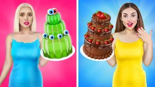 Desafío Decoración de Pasteles de Gelatina VS Chocolate  | Batalla Deliciosa por RATATA POWER