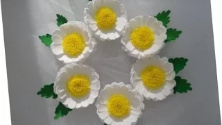 Цветы из фоамирана-ромашки МК./make Foam Flower camomile,DIY,Tutorial Foam♥DIY♥Идеи рукоделия!