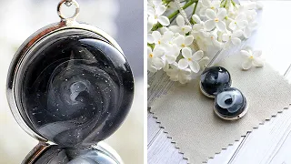 UV resin or epoxy resin: awesome crafts | DIY space Jewelry