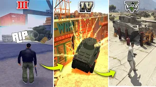 Evolution of Tank Armor vs Gas Barrel in GTA Games ( 2001 - 2022 ) |