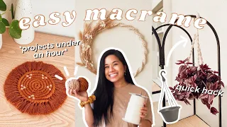 EASY DIY MACRAME BOHO DECOR ANYONE CAN MAKE UNDER AN HOUR *Beginner Friendly*