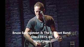 Bruce Springsteen ‎– Live 1975-85  Thunder Road (Lyrics)