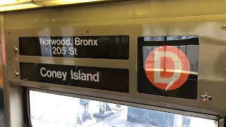 The 6 Avenue Line: R68 D Train Ride from Coney Island-Stillwell Avenue to Norwood-205th Street