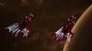 Aeldari Corsairs vs Necrons - Massive Battle - Battlefleet Gothic Armada 2