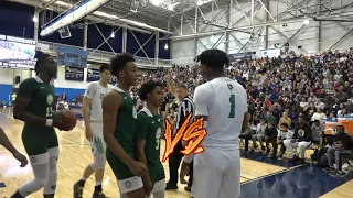 The Patrick School vs Roselle Catholic GETS SPICY!  Noah Farrakhan, Jon Kuminga -- UCT Final