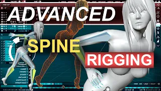 Blender 2.82 : Advanced Spine Rig (In 60 Seconds~!)