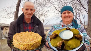 Grandma Prepared Honey Cake and Ravioli in the Village - OLD RECİPE