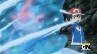 Ash's Greninja Frogadiar evolves Full Fight Scene In English