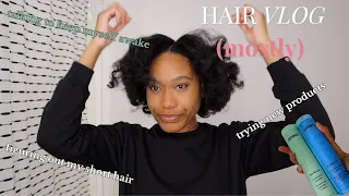 DO MY HAIR WITH ME! | Testing out Amika, styling my short hair *very late* + wear test & pottery