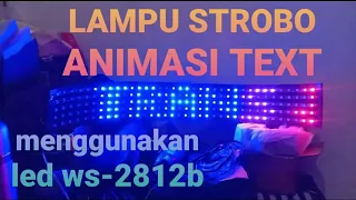 LAMPU RUNNING TEXT MOBIL ‼️STROBO TEXT 5 BARIS PANJANG 60cm_MENGGUNAKAN LED WS-2812B 5 volt