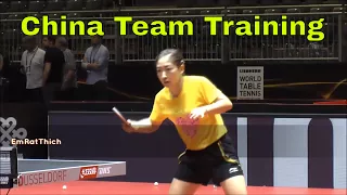 China Table Tennis Team Training at Dusseldorf