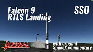 SpaceX Falcon 9 RTLS Landing | SSO-A Launch in KSP