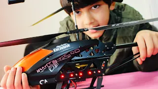 Unboxing and review r/c  helicopter | kids toy remote control helicopter.