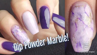 HOW TO: Marble Nail With Dip Powder & Alcohol Ink