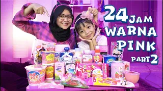 #Part2! 24JAM MAKAN WARNA PINK SEMUA!! VERSI LEIKA, KITA VIRALKAN