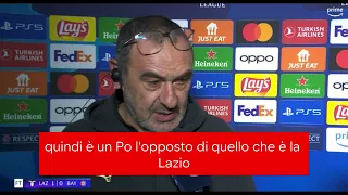 Maurizio Sarri Intervista post partita Lazio Bayern Monaco 1 0