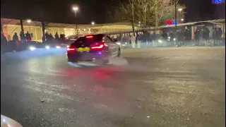 Bmw M3 f80 going wild at new years eve amazing burnout