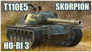 T110E5, Ho-Ri Type 3 & Skorpion G • WoT Blitz Gameplay