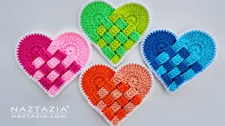 How to Crochet Woven Heart by Naztazia