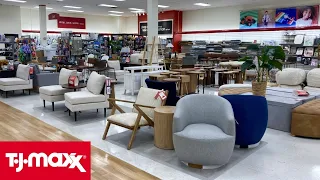 TJ MAXX FURNITURE ARMCHAIRS CHAIRS COFFEE TABLES HOME DECOR SHOP WITH ME SHOPPING STORE WALK THROUGH