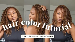 DIY Coloring My Locs Tutorial | In-Depth root touch up - no bleach |  Dark & Lovely Box Dye