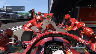 F1 2018 - Silverstone Circuit - PIT Stop Gameplay (PC HD) [1080p60FPS]