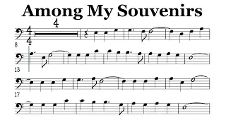 Among My Souvenirs Cello Trombone Sheet Music Backing Track Play Along Partitura