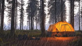 Listening for Fall into Deep Sleep | Rain On Tent & Alpha Waves