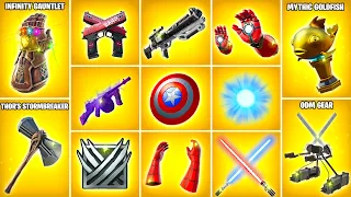 Evolution of All Fortnite Mythic Weapons & Items (Chpater 1 Season 4 - Chapter 4 Season 2)