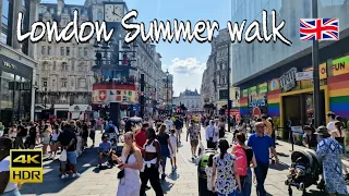 England 🇬🇧 Central London Summer Walk |32°Sweltering hot