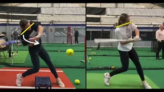 Swing Changes With Softball Player