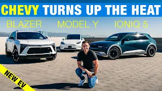 Chevy Blazer EV vs. Tesla Model Y vs. Hyundai Ioniq 5 | Electric SUV Comparison Test