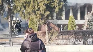 Пожар в кафе Саперави в Волгограде(1)