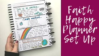 How to Study the Bible | Faith Happy Planner Set Up | Get in God's Word | Creative Bible Notes