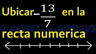 Ubicar -13/7 en la recta numerica , fraccion negativa en la recta , fracciones