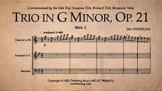 Trio for Clarinet, Trumpet, and Bassoon in G Minor, Op. 21