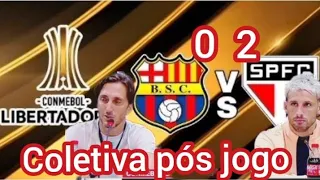 coletiva pós-jogo Barcelona 0 x 2 São Paulo calleri ZUBELDIA