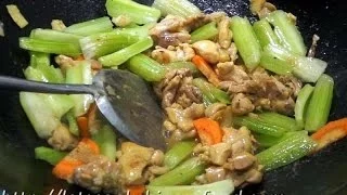 Hong Kong Recipe : Stir-fried Chicken with Celery